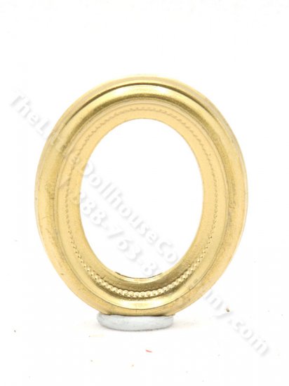 (image for) Miniature Gold Coloured Oval Frame