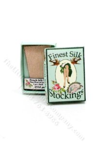 (image for) Miniature Package of Nude Stockings for Dollhouses