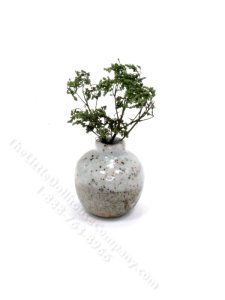 (image for) Miniature Speckled Vase with Greening for Dollhouses