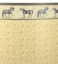 (image for) Dollhouse Scale Model Wallpaper Horses