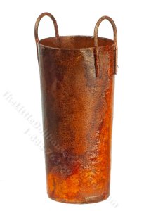 (image for) Miniature Rusted Metal Tall Bucket for Dollhouses