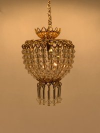 (image for) Dollhouse Scale Large Hanging Chandelier with Tassels