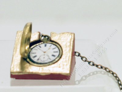 (image for) Miniature Gold Pocket Watch in Stand by Jane Woodham