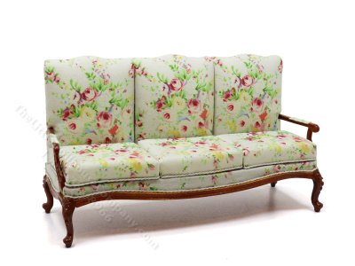 (image for) Miniature Accent Settee for Dollhouses - Floral