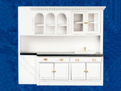 (image for) Miniature White Sink and Cabinet For Dollhouses