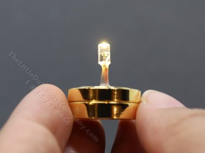 (image for) Miniature LED Light with Wand for Dollhouses (1 Piece) - Gold