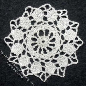 (image for) Miniature Handmade Lace Snowflake Shaped Doily for Dollhouses