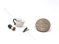 (image for) Miniature Shaving Set for Dollhouses