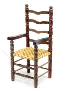 (image for) Miniature Ladderback Chair for Dollhouses