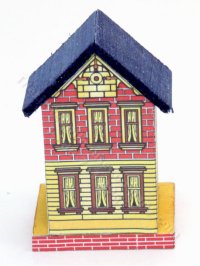 (image for) 1/144th Scale Miniature Bliss House Replica, Red Brick & Yellow