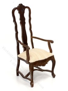 (image for) Miniature Mahogany Armchair for Dollhouses