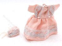 (image for) Miniature Baby Pink Dress and Bonnet