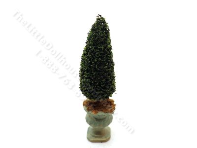 (image for) Miniature 4 inch Topiary in Blue Base for Dollhouses