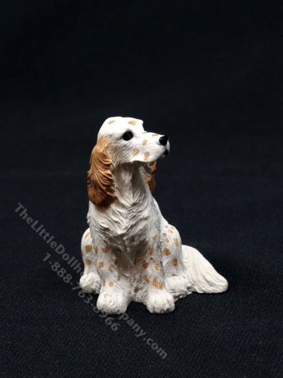 (image for) Miniature English Setter Orange Belton for Dollhouses