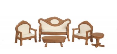 (image for) 1/2 Scale Five Piece living Room Set for Dollhouses