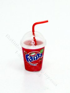 (image for) Miniature To-Go Fanta Cup for Dollhouses