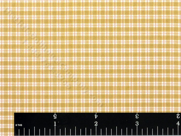 (image for) Green Plaid Miniature Wallpaper for Dollhouses