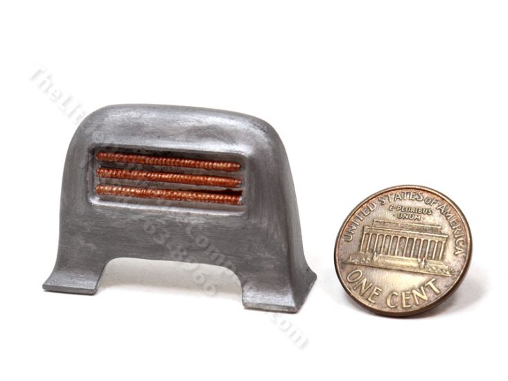 (image for) Miniature Electric Fire/Heater c.1936 for Dollhouses - Silver