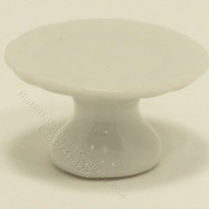 (image for) Miniature White Ceramic Cake Platter