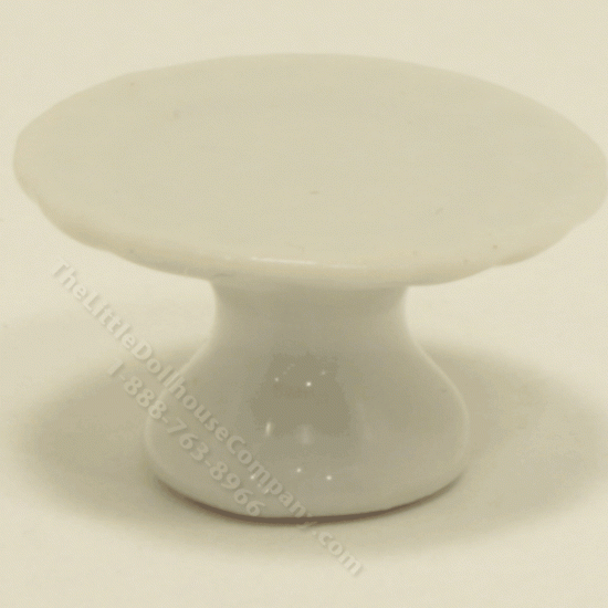 (image for) Miniature White Ceramic Cake Platter