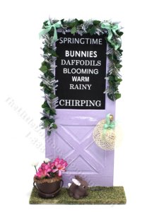(image for) Miniature Spring Chalkboard Garden Door
