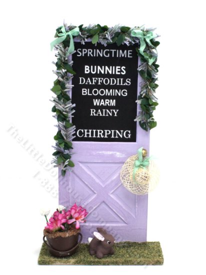 (image for) Miniature Spring Chalkboard Garden Door