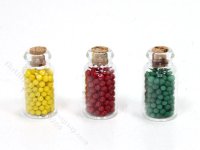 (image for) Dollhouse Scale Model Candy Jars 3/Pk