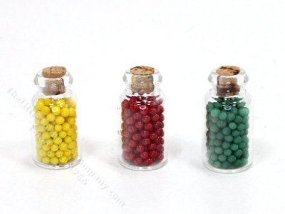 (image for) Dollhouse Scale Model Candy Jars 3/Pk