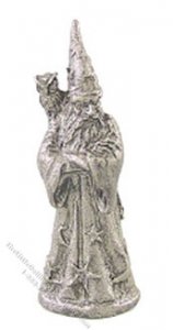 (image for) Miniature Wizard Statue with Owl for Dollhouses