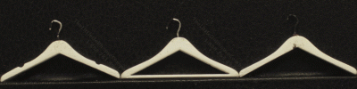 (image for) Miniature White Wooden Hangers