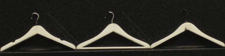 (image for) Miniature White Wooden Hangers