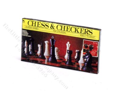 (image for) Miniature Chess and Checkers Box for Dollhouses
