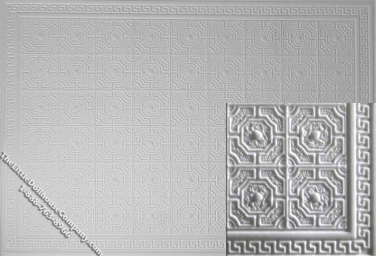 (image for) Miniature Embossed Ceiling Panel for Dollhouses
