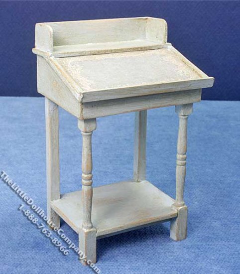 (image for) Miniature Worn Library Desk for Dollhouses