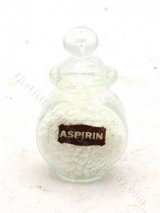 (image for) Miniature Glass Jar of Aspirin