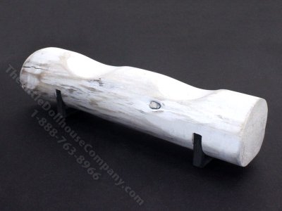 (image for) Miniature Distressed White Log Bench by PRD Miniatures