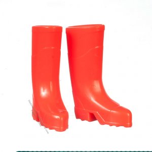 (image for) Miniature Red Wellington Rubber Boots For Dollhouses