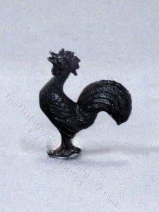 (image for) Miniature Black Rooster Decal for Dollhouses