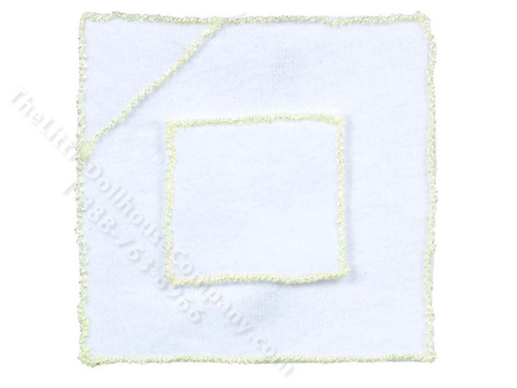 (image for) Miniature Yellow Baby Towels for Dollhouses