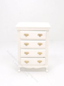(image for) Miniature As-Is White Chest of Drawers for Dollhouses