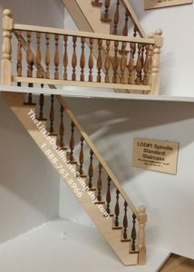 (image for) Laser Cut Straight Spindle Staircase Kit#1 For Dollhouses