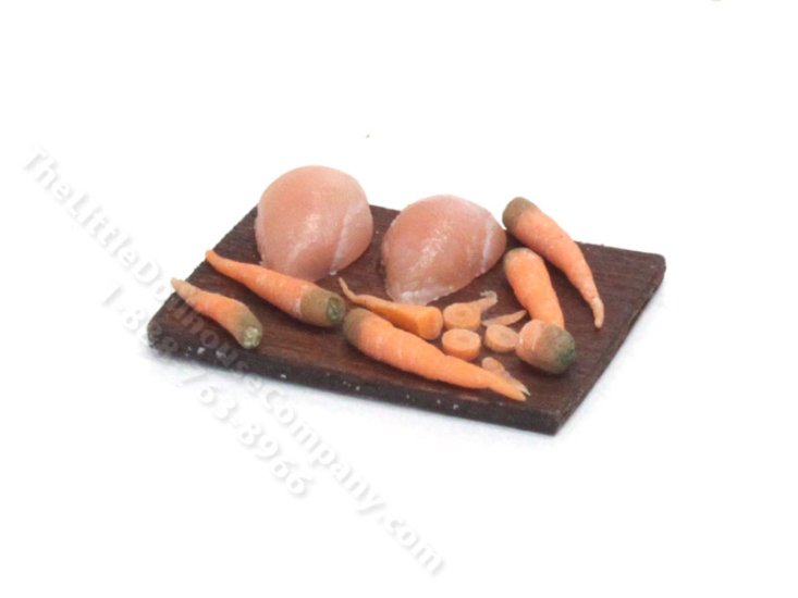 (image for) Miniature Chicken Cutting Board for Dollhouses