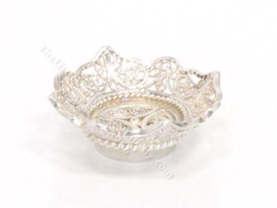 (image for) Miniature Silver Bowl w Intricate Designs by Vladimir Matusovsky