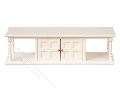 (image for) Miniature White Bedside Table for Dollhouses