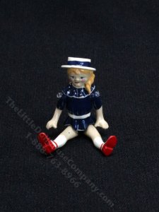 (image for) Miniature Pewter Girl in Swimming Costume for Dollhouses