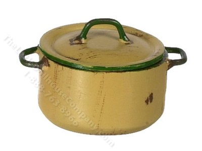 (image for) Miniature Medium Pot, Golden Enamel Colour