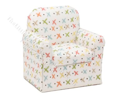 (image for) Miniature Pastel Youth Armchair for Dollhouses