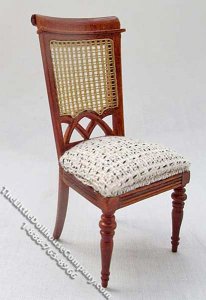 (image for) Miniature Berger French Style Walnut Side Chair for Dollhouses