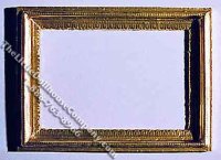 (image for) Miniature Gold Coloured Rectangular Picture Frame for Dollhouses