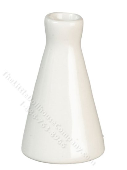 (image for) Miniature White Cone Vase for Dollhouses